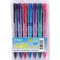 Pilot FriXion Clicker Retractable Erasable Gel Pens, Extra Fine Point, 7-Pack Pouch, Assorted Color Inks (32509)