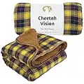 CheetahVision - Coperta per cani e gatti, lavabile in lavatrice, misura media (90 x 120 cm)