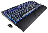 Corsair CH-9145030-NA K63 Wireless Mechanical Gaming Keyboard, Backlit Blue Led, Cherry MX Red