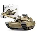 Feleph Military M1A2 Tank Model Kit with 5 Soldier Figures, Army WW2 Tank Custom Vehicles Set 1:28, 2 in 1 Building Bricks Toys for Model Lovers