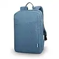 Lenovo Laptop Backpack B210, fits for 15.6-Inch laptop and tablet, sleek for travel, durable, water-repellent fabric, clean design, business casual or college, for men women students, GX40Q17226, Blue