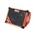 Coolmusic BP80 Battery Powered Acoustic Guitar Amplifier- Portable Bluetooth Speaker 100W, 6 Inputs,3 Band EQ,Orange