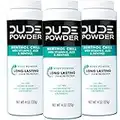 DUDE Body Powder, Menthol Chill 4 Ounce (3 Bottle Pack) Natural Deodorizers Cooling Menthol & Aloe, Talc Free Formula, Corn-Starch Based Daily Post-Shower Deodorizing Powder for Men