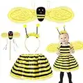 Disfraz de Abeja para Niña, Set de Disfraz Abeja Niño, Trajes de Abejas para Disfraces con diadema, Alas Abeja Disfraz para Carnaval Halloween