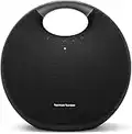 Harman Kardon Onyx Studio 6 Wireless Bluetooth Speaker - IPX7 Waterproof Extra Bass Sound System with Rechargeable Battery and Built-in Microphone - Black (Renewed)