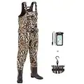 TIDEWE Realtree MAX5 - Vadeadores de pecho con colgador de botas para hombre, impermeables, camuflados, para pesca y caza