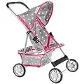 Kinderplay Passeggino per Bambole, Passeggino a Ombrello - Buggy, Carrozzina per Bambole, L'altezza del Manico è di 56 cm, Impugnatura Profilata, KP0280S