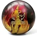 Brunswick Rhino Reactive Pre-Drilled Bowling Ball, Red/Black/Gold Pearl, 12