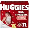 Baby Diapers Size Newborn (up to 10 lbs), 76ct, Huggies Little Snugglers