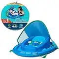 SwimWays Baby Spring Float with Adjustable Canopy and UPF Sun Protection, Blue
