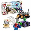 LEGO 10782 Marvel Hulk vs. Rhino Monster Truck Showdown, Toy for Kids, Boys & Girls Age 4 Plus with Spider-Man Minifigure, Spidey And His Amazing Friends Series