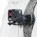 SUREWO Support de Sangle de Sac à Dos à Rotation à 360° Compatible avec Les caméras d'action GoPro Hero 11,10,9,8,7, Hero(2018),6,5,Fusion,DJI Osmo Action 2,Crosstour