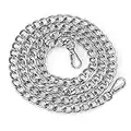 Dingzing Cadena de Bolso con Hebillas, Cadena de Metal Cruzada, Correas de Hombro de Repuesto para Bolsas, Asas de Bolso de 120 cm, Cadena de Hierro para Mujer (B)