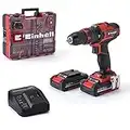 Einhell Akku-Schlagbohrschrauber-Set TE-CD 18/40 Li-i +64 (2x2,0 Ah) Power X-Change (Li-Ion, 18 V, 40 Nm, Drehzahl-Elektronik, 2-Gang-Getriebe, max. 24.000 min-1, inkl. Akkus, Ladegerät & Zubehör)