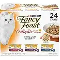 Purina Fancy Feast Gravy Wet Cat Food Variety Pack, Delights With Cheddar Grilled Collection - (24) 3 oz. Cans