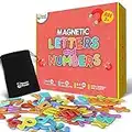 Magnetic Letters and Numbers for Children – Magnetic Alphabet Set - 104 Letters and Extra Numbers & Symbols – Soft, Thick Foam Fridge Magnets for Kids, ABC Toddler Games to Learn to Read and Spell