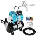 Master Airbrush Master Performance G22 Airbrushing System Kit with Master TC-20T Compressor with Air Tank, Air Hose & G22 Dual-Action Gravity Feed Airbrush