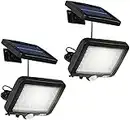 Jorft Luces de seguridad solar, 56 LED lámpara solar Sensor humano / de luz Luces brillantes impermeables para uso en jardines, cercas, escaleras, patios o entradas