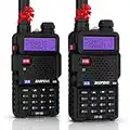 BAOFENG UV-5X (UV-5G) GMRS Radio, Long Range Rechargeable Two Way Radio with NOAA Weather Receiving & Scanning, GMRS Handheld Radio for Adults, Support Chirp, 2 Pack
