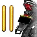 evermotor indicatori di moto 2 x 12 V 12 luci a LED indicatore di direzione sequenziale che scorre, luci targa per scooter fuoristrada striscia di luce ambra