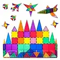 PicassoTiles 60 Piece Set 60pcs Magnet Building Tiles Clear Magnetic 3D Building Blocks Construction Playboards - Creativity beyond Imagination, Inspirational, Recreational, Educational, Conventional