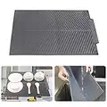 Folding Draining Mat, 43x33CM Silicone Draining Board Mats Dish Drying Mat Flume Drain Board Drainer Mats for Kitchen Universal Drain Board