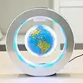 YANGHX Levitation Floating Globe 4inch Rotating Magnetic Mysteriously Suspended in Air World Map Home Decoration Crafts Fashion (Blue)