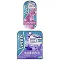 Gillette Venus ComfortGlide White Tea Scented Women's Razor Blade Refills, 4 Count & ComfortGlide White Tea Women's Razor - 1 Handle + 2 Refills