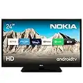 Nokia 24 Pouches (60cm) HD LED Tele Smart Android TV 12V (WLAN, Triple Tuner DVB-C/S2/T2, Android 9.0 inkl. Google Assistant, YouTube, Netflix, DAZN, Prime Video, Disney+) - HNE24GV210 - 2022