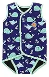 Swimbubs Baby Swimming Wrap Kleinkind Neoprenanzug Jungen Warmsuit Mädchen UV-Badeanzug (18-30 Monate, Blue Whale)