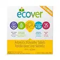 Ecover Automatic Dishwasher Tabs, Naturally-Derived and Biodegradable Dishwasher Detergent, Citrus Scent, (25) Dishwasher Cleaner Tablets, 1 Pack