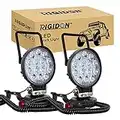 RIGIDON 2 Pcs Faro da ricerca Led, Luce da Lavoro con Base Magnetica, Luce da Ricerca, per Auto Fuoristrada, Camion SUV 4x4 Barca, 4 Pollici 42 W DC 12 V 24V Spotlights Fari di Profondità, 6000K