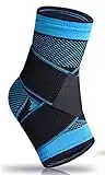 Plantar Fasciitis Sock with Arch Support, Eases Swelling, Achilles tendon & Ankle Brace Sleeve with Compression Effective Joint Pain Foot Pain Relief from Heel Spurs-Single (Blue)