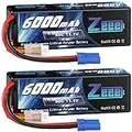 Zeee 3S Lipo Akku 11,1V 80C 6000mAh Hardcase Batterie mit EC5 Stecker für RC Car RC Truck RC Auto Boot LKW Truggy RC Hobby (2 Packungen)