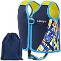 Limmys Premium Neopren Schwimmweste - Ideale Schwimmhilfe für Jungen und Mädchen - Extra Kordelzugtasche Inclusive, Europäische Marke, Verschiedene Größen (Dunkelblau, Mittel)