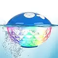 Bluetooth Speakers with Colorful Lights, Portable Speaker IPX7 Waterproof Floatable, Built-in Mic,Crystal Clear Sound Speakers Bluetooth Wireless 50ft Range for Home Shower Outdoors Pool Travel