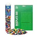 PLUS PLUS - Baseplate Duo & 240 Piece Basic Tube Set - Construction Building STEM Toy, Interlocking Mini Puzzle Blocks for Kids