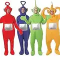 All 4 Mens Ladies Adult Teletubbies Teletubby Stag Fancy Dress Costumes Outfits, STD,Multi