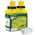 GREEN HAVEN Twin Pack Fly Trap – 2 Pack Fly Catcher for Outdoor Use – Super Effective Fly Catchers, Refillable Insect Attractant - Fly Traps Outdoor Fly Repellent