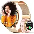 FMK Smartwatch Donna Chiamate e Risposta Bluetooth, 1,32'' HD Touchscreen Orologio Tracker Fitness con Musicale Cardiofrequenzimetro Monitor Sonno Contapassi Cronometro Smart Watch per Android iPhone