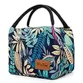 Bolsa de almuerzo aislada Winmax para adultos, niños, mujeres, hombres, almuerzos, bolsas de picnic, lonchera, lonchera, bolsa de almuerzo para acampar o viajar Leaves Pattern