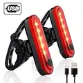 Volcano Eye Rear Bike Tail Light 2 Pack,Ultra Bright USB Rechargeable Volcano Bicycle Taillights,Red High Intensity Led Accessories Fits On Any Road Bikes,Helmets. (red-2pcs)