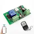 Módulo de relé inalámbrico Abrepuertas WiFi interruptor 1 canal avance lento/autobloqueo relé DIY control remoto de puertas garaje con control remoto RF de 433 Mhz compatible con Alexa, Google IFTTT