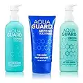 AquaGuard Pre-Swim Hair Defense, Shampoo, & Conditioner Set - Complete Hair Routine to keep Swimmers Hair Soft & Vibrant - Paraben & Gluten Free, Vegan, Color Safe, Leaping Bunny Certified