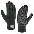 ViGrace Winter Warm Touchscreen Gloves for Men and Women Touch Screen Fleece Lined Knit Anti-Slip Wool Glove (Dark Gray, Large)
