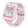 Montre Intelligente pour Enfants Caméra Vidéo Selfie musique Toilette entraînement rappel 7 Jeux Alarme Calculatrice Torche Écran tactile Contenu en Français Cadeaux pour Enfants de 3 à 8 Ans (Rose)