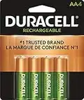 Duracell - Rechargeable Aa Batteries - Long Lasting, All-purpose Double a Battery for Household and Business - 4 Count, Multicolor (aa-rechx4) (packaging May Vary)