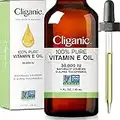 Cliganic 100% Pure Vitamin E Oil for Skin, Hair & Face - 30,000 IU, Non-GMO Verified | Natural D-Alpha Tocopherol