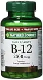 Nature's Bounty Vitamin B12 Supplement, Supports Energy Metabolism, 2500Mcg, 120 Microtablets