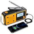 Lemnoi Radio Solare Portatile di Emergenza Ricevitore AM FM Solare con Allarme SOS Lampada da Lettura a LED Torcia a LED e Batteria da 4000 mAh come Power Bank per Attività all'aperto